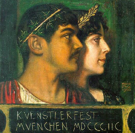Franz von Stuck Franz and Mary Stuck as a God and Goddess Sweden oil painting art